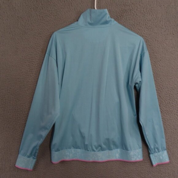 Adidas Jacket Womens Small Pullover Blue Pink Cotton Candy Long Sleeve Designs - Picture 2 of 10
